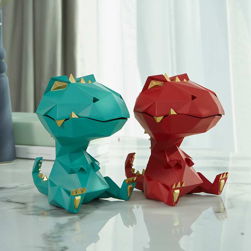 Creative Abstract Geometric Dinosaur Small Storage Desktop Decoration