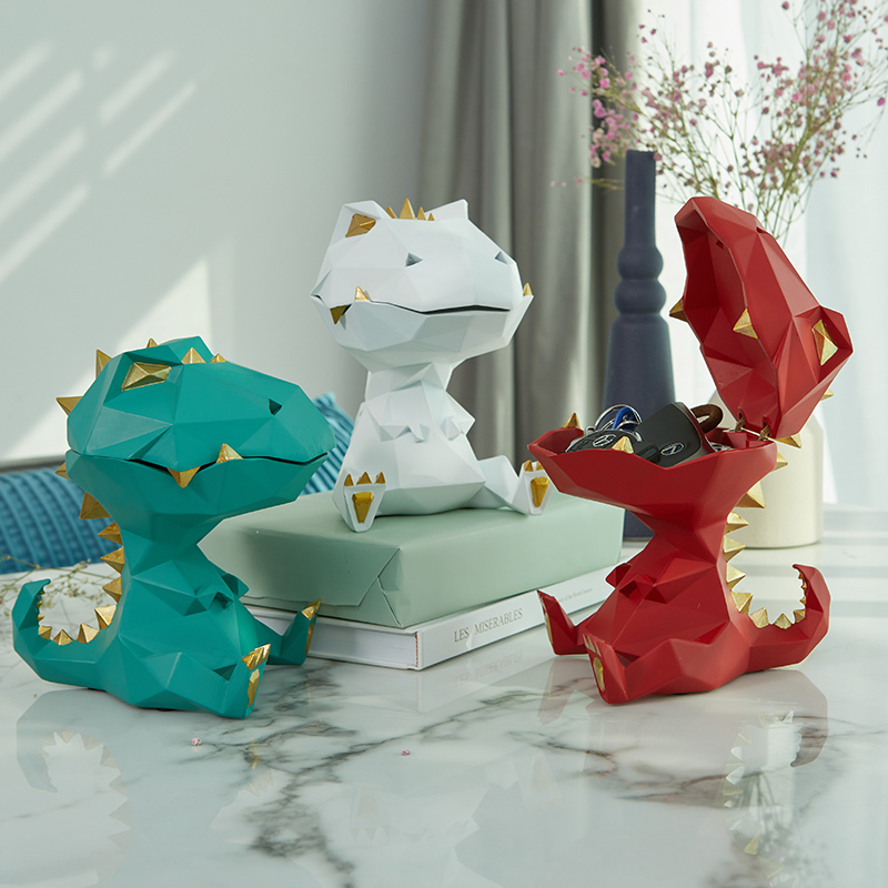 Creative Abstract Geometric Dinosaur Small Storage Desktop Decoration