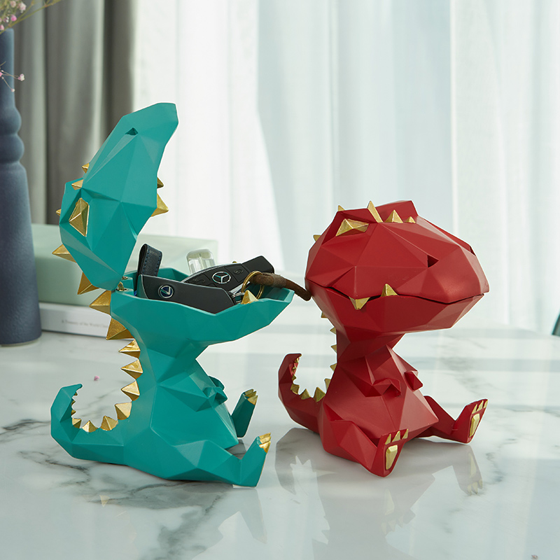 Creative Abstract Geometric Dinosaur Small Storage Desktop Decoration
