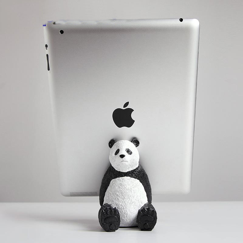 Cute Panda Sitting On The Ground Ipad Holder Phone Stand