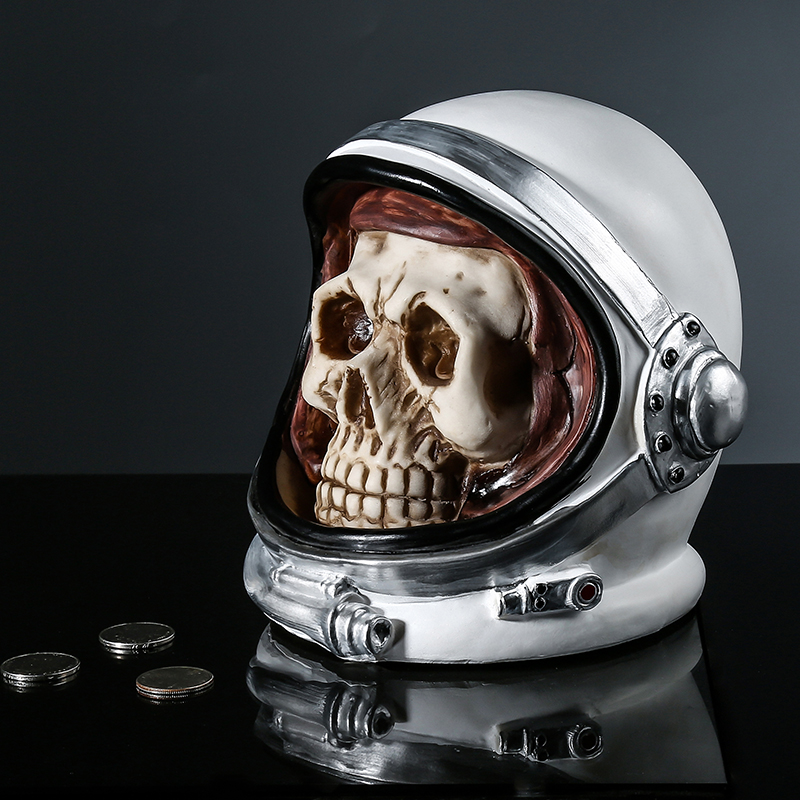 Horror Halloween Skeleton Astronaut Decoration Piggy Bank