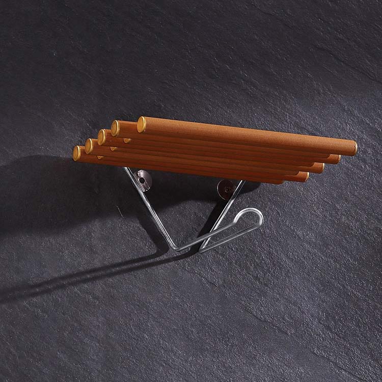 Bathroom Wooden Wall Hanging Storage Rack Roll Paper Holder