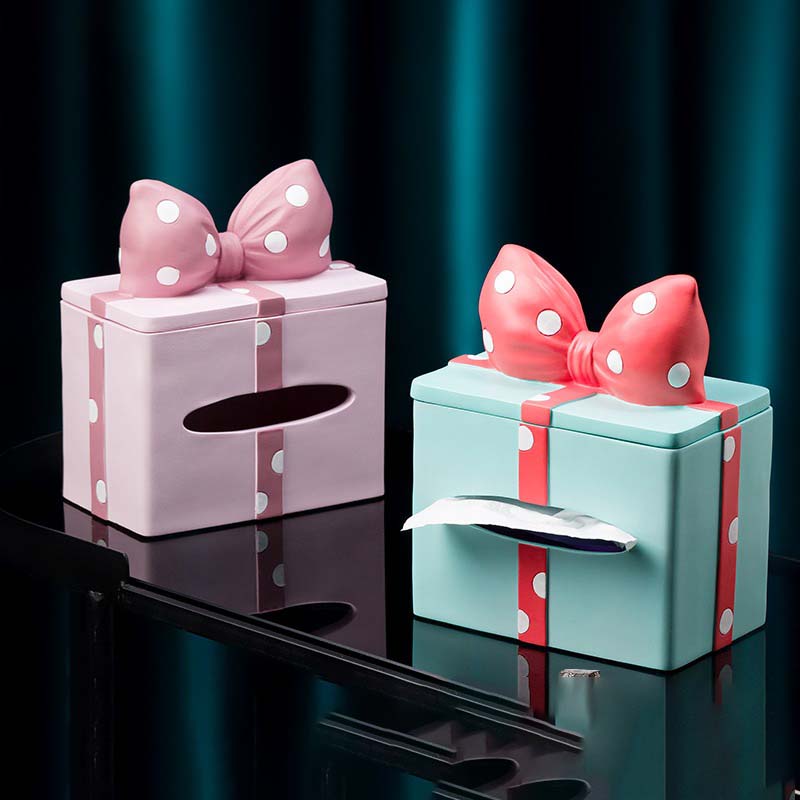 Beautiful Girly Bowknot Home Decoration Tissue Box