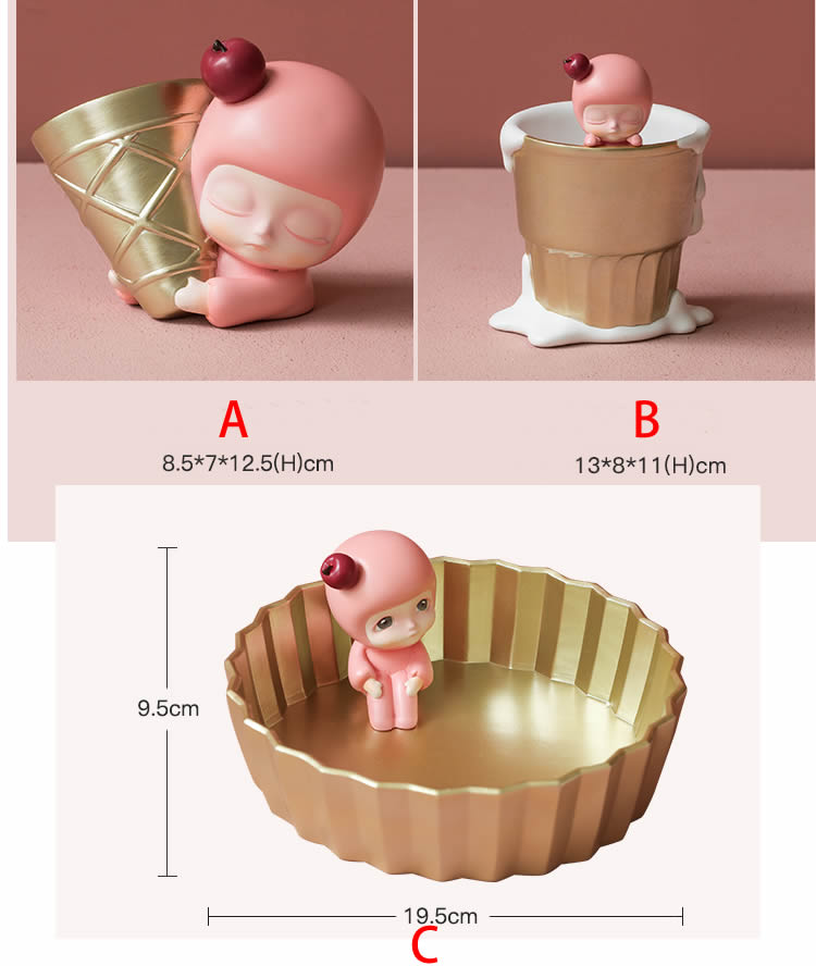 Beautiful Pink Little Girl Desktop Organize Storage Box Pen Holder
