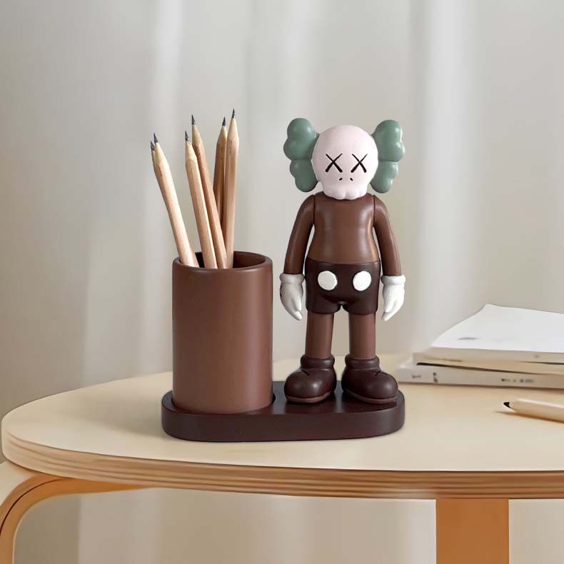 Classic Cartoon Doll Desktop Organizer Pen Holder