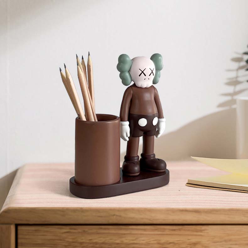 Classic Cartoon Doll Desktop Organizer Pen Holder