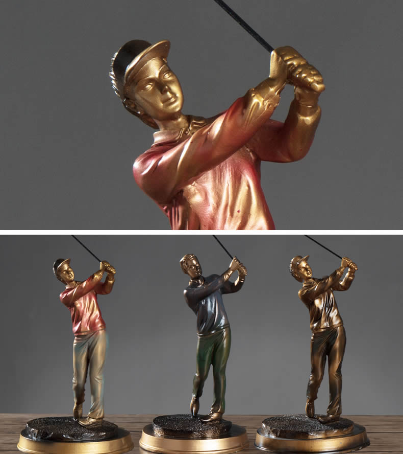 Classical Golf Lovers Living Room Office Art Sculpture Decoration