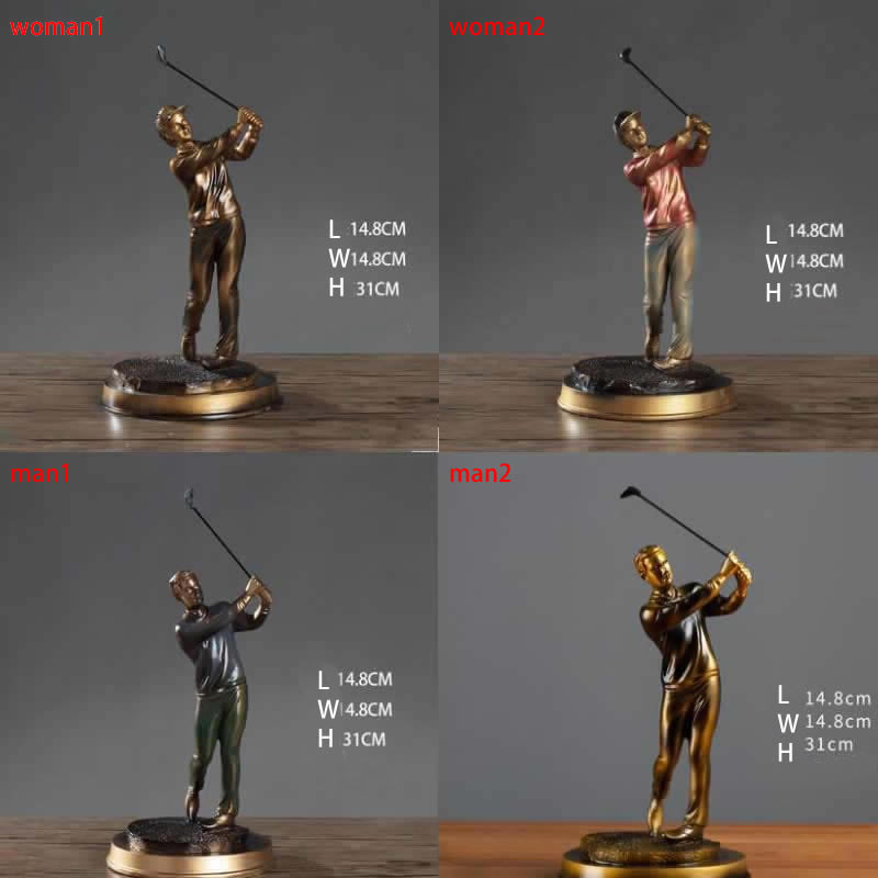 Classical Golf Lovers Living Room Office Art Sculpture Decoration