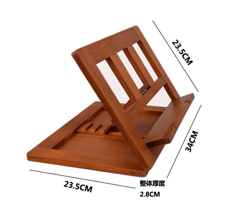 Convenient To Carry Wooden Ipad Holder Folding Tablet Stands Reading Frame