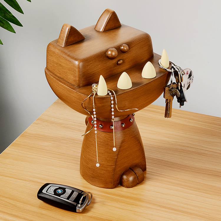 Creative Cartoon Big Teeth Monster Key Hook Desktop Decoration Sculpture