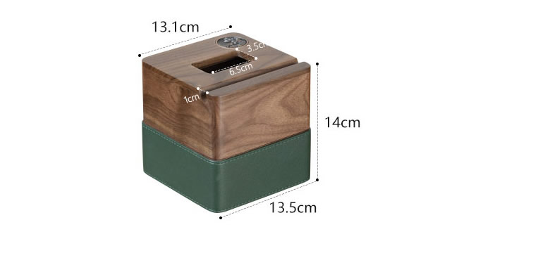 Classic Hollow Out Telescopic Wood Tissue Box Desktop Organizer