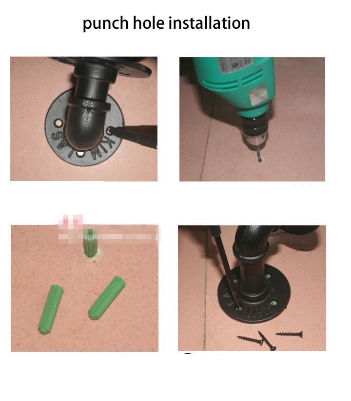 Creative Wooden Water Pipe Roll Paper Holder Wall Decoration Storage