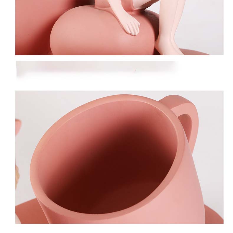 Cute Bunny Girl Desktop Organize Storage Wine Holder Ornaments