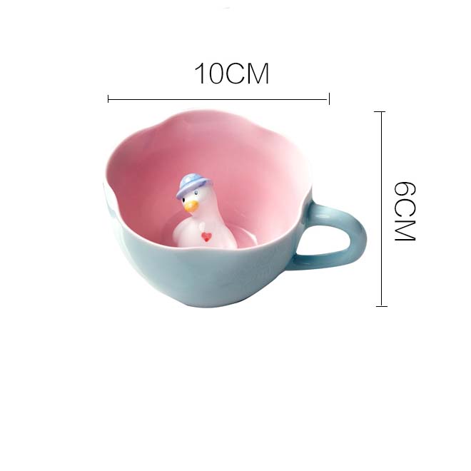 Cute Cartoon Duck Ceramic Coffee Cup