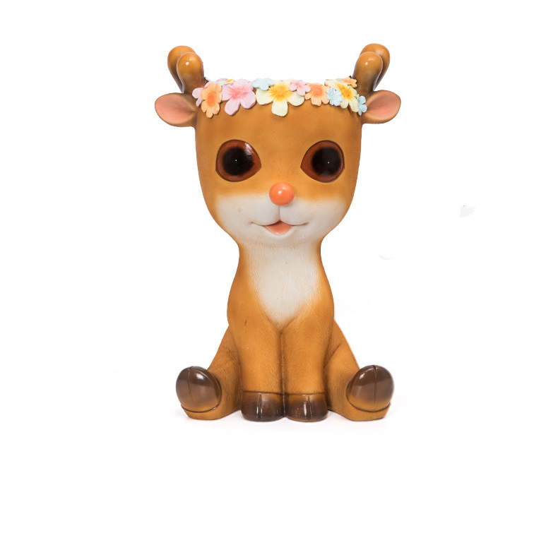 Cute Little Deer Flowerpot Decoration Organizes Ornaments