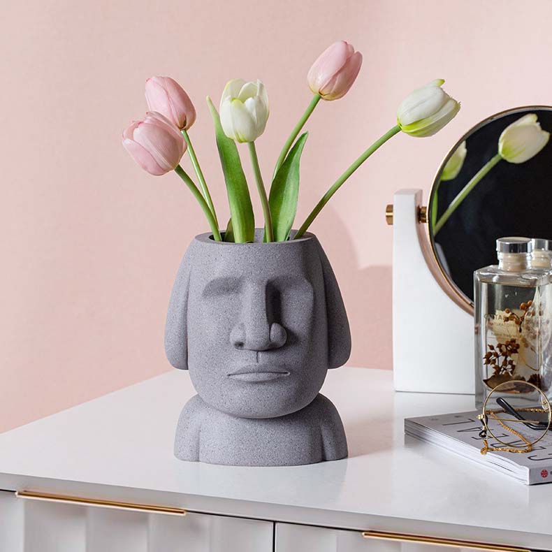 Easter Island Retro Art Pen Holder Desktop Decoration