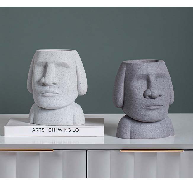 Easter Island Retro Art Pen Holder Desktop Decoration
