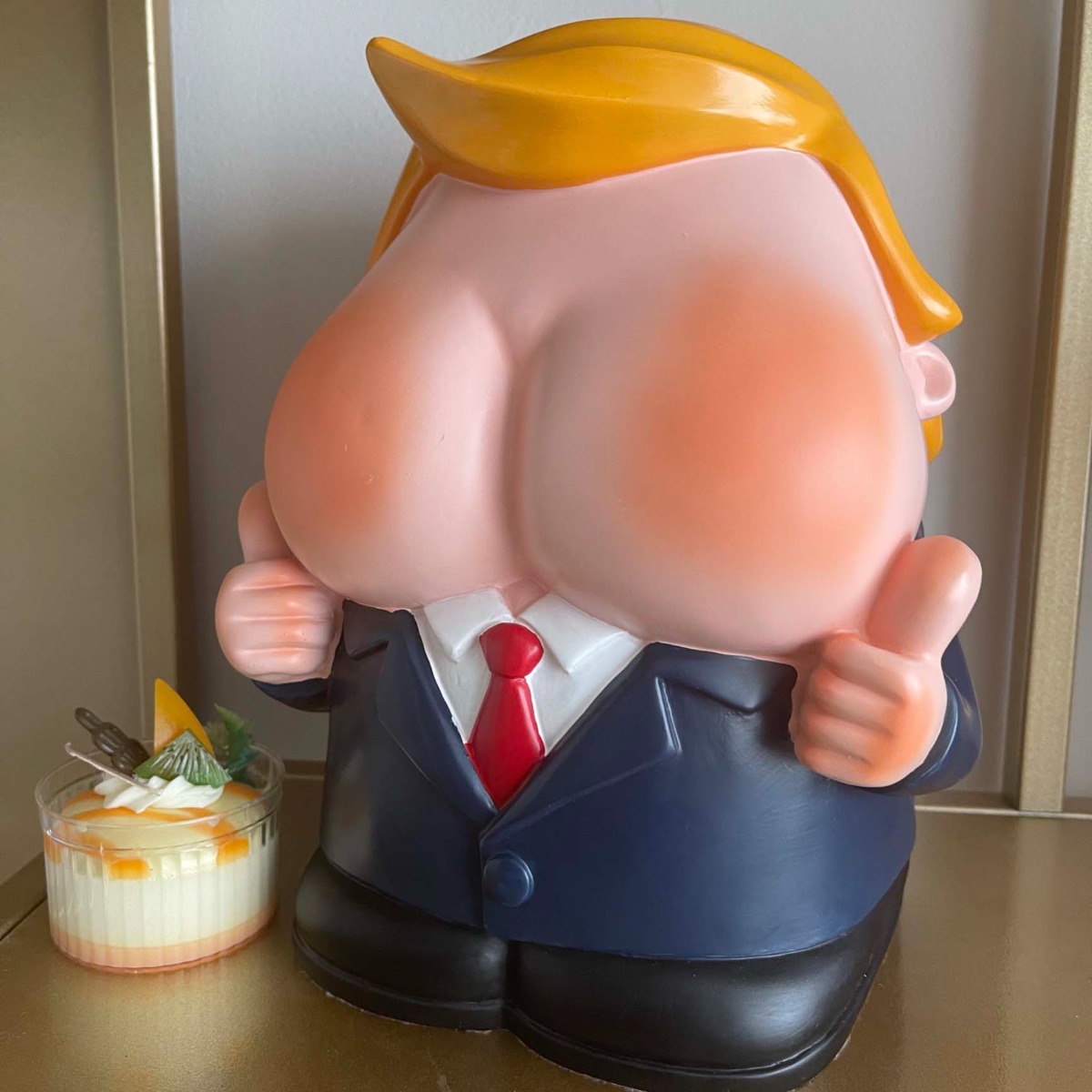 Fun Cartoon Chubby Doll Tissue Box Desktop Decoration Ornaments