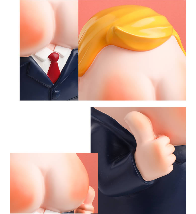 Fun Cartoon Chubby Doll Tissue Box Desktop Decoration Ornaments