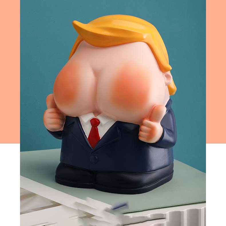 Fun Cartoon Chubby Doll Tissue Box Desktop Decoration Ornaments