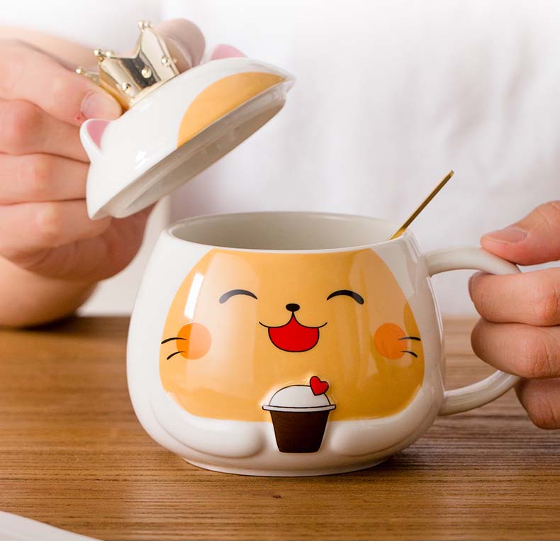 Happy Cartoon Smiley Expression Ceramic Mug