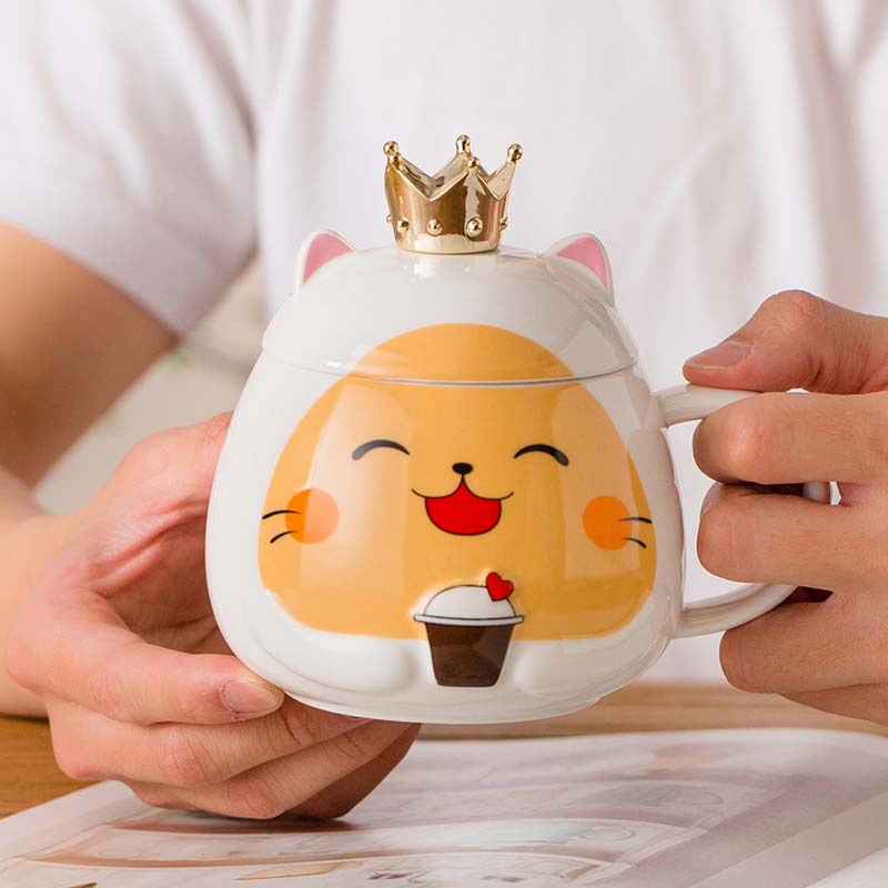 Happy Cartoon Smiley Expression Ceramic Mug