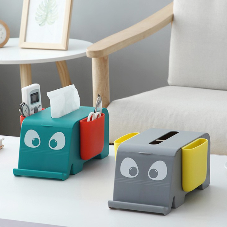 Multifunctional Cute Elephant Desktop Organizer Storage Tissue Box