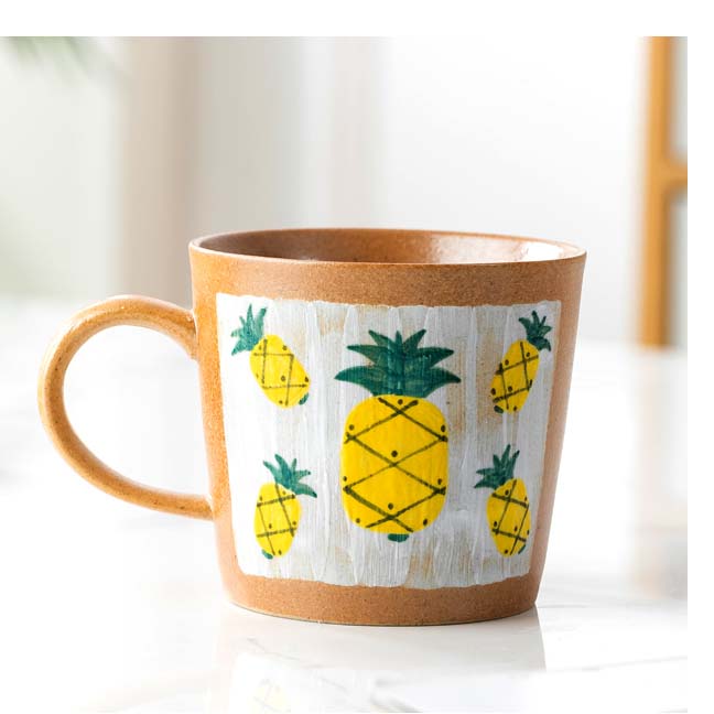 Pastoral Strawberry Cherry Fruit Ceramic Coffee Cup
