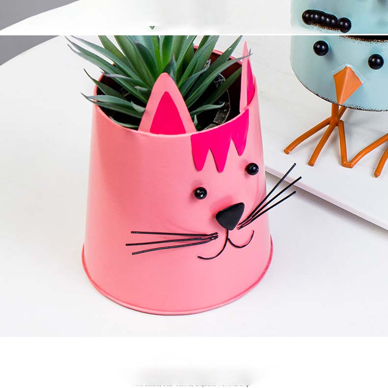 Pastoral Vintage Small Animal Iron Flower Pot