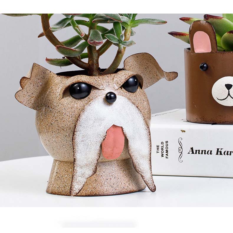 Pastoral Vintage Small Animal Iron Flower Pot