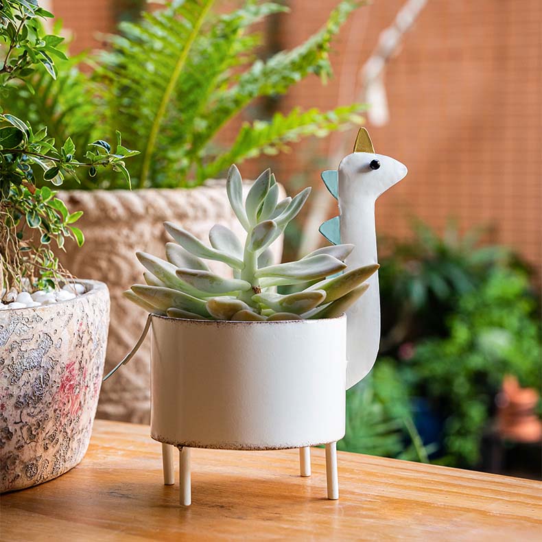 Pastoral Vintage Small Animal Iron Flower Pot