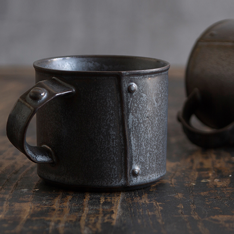 Punk Retro Metal Glaze Ceramic Coffee Cup