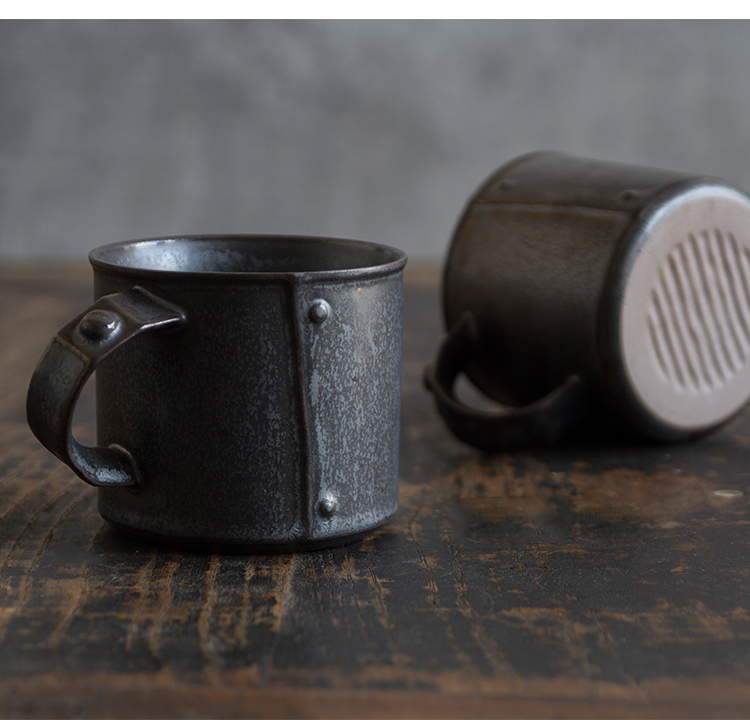 Punk Retro Metal Glaze Ceramic Coffee Cup