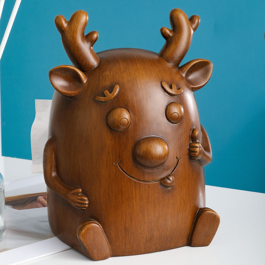 Retro Elk-shaped Desktop Decorative Tissue Box