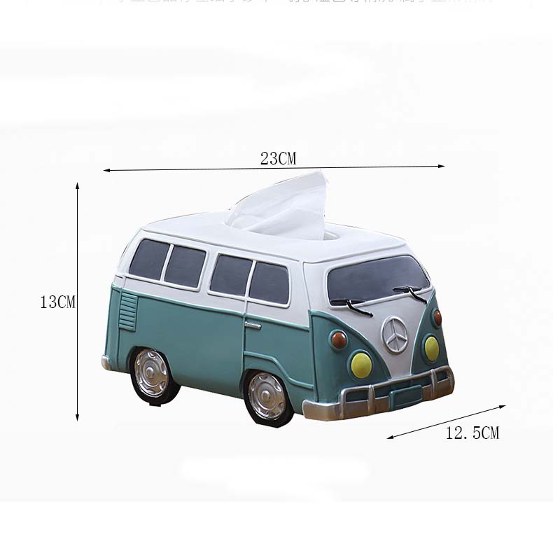 Cartoon Bus Car Desktop Decoration Tissue Box