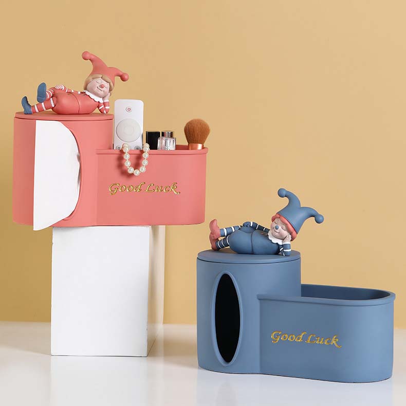 Cartoon Fun Circus Clown Desktop Decoration Tissue Box