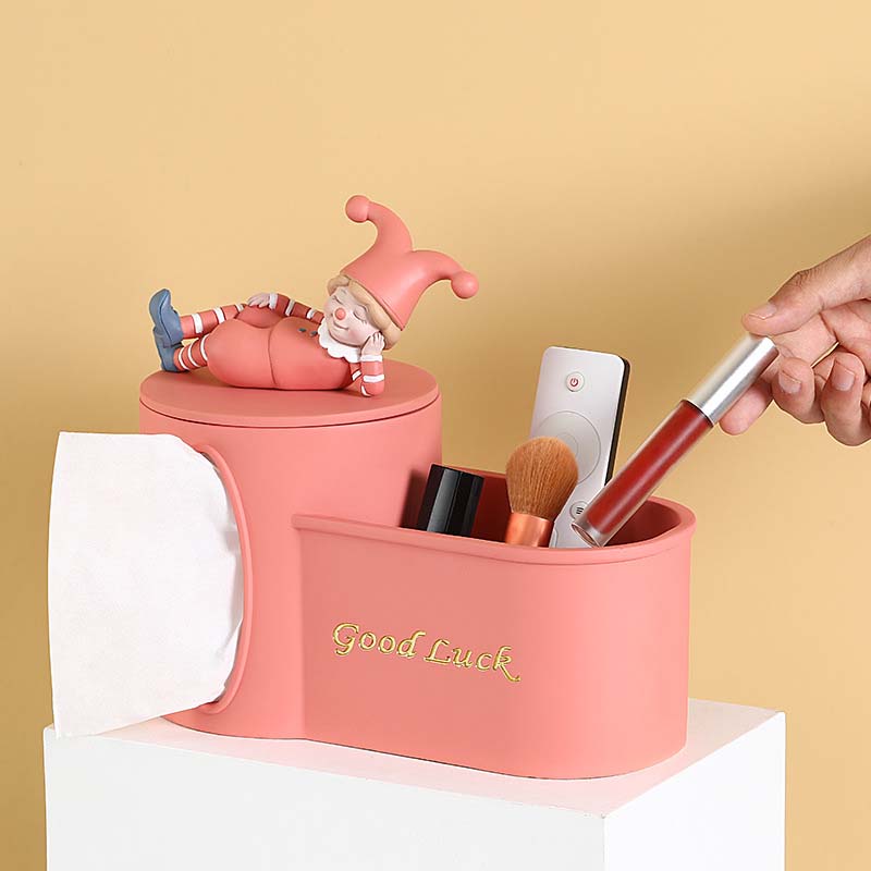 Cartoon Fun Circus Clown Desktop Decoration Tissue Box