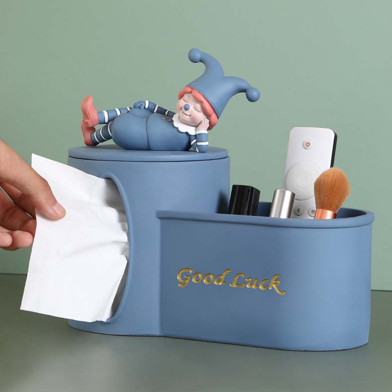 Cartoon Fun Circus Clown Desktop Decoration Tissue Box