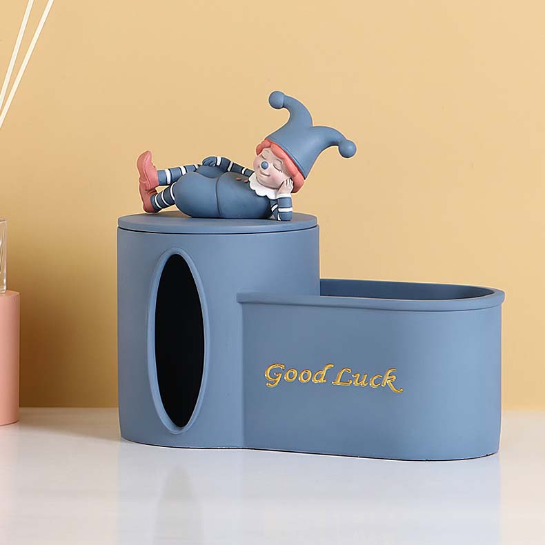 Cartoon Fun Circus Clown Desktop Decoration Tissue Box