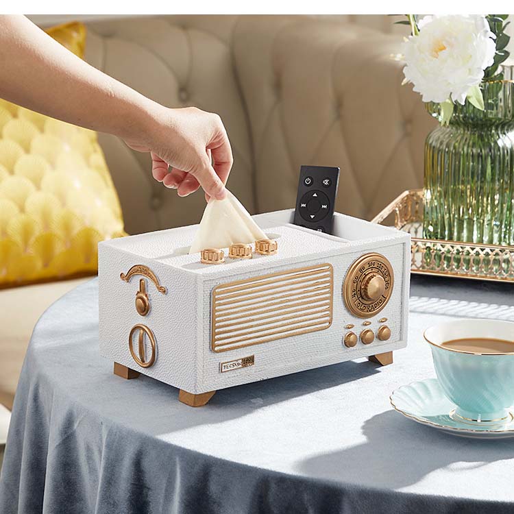 Classic Nostalgic Radio Modeling Living Room Decoration Organize Tissue Box