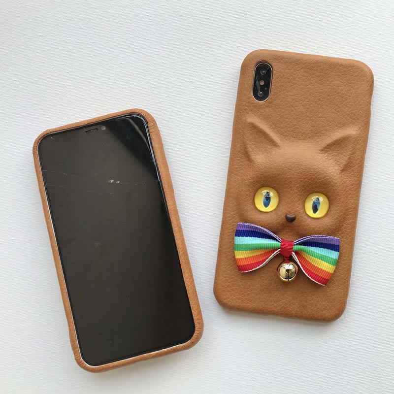 Classic Three-dimensional Orange Cat Blue Cat Iphone Case