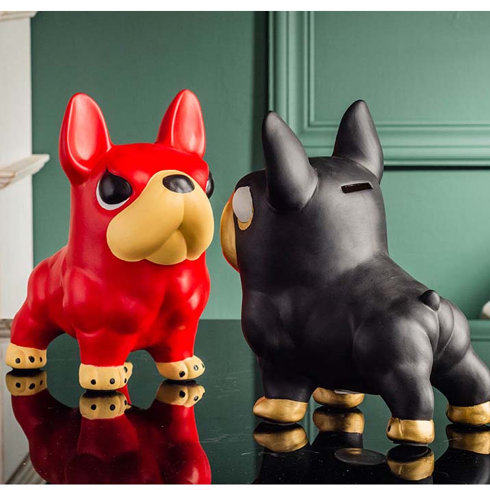 Creative Bulldog Pet Dog Desktop Decoration Piggy Bank