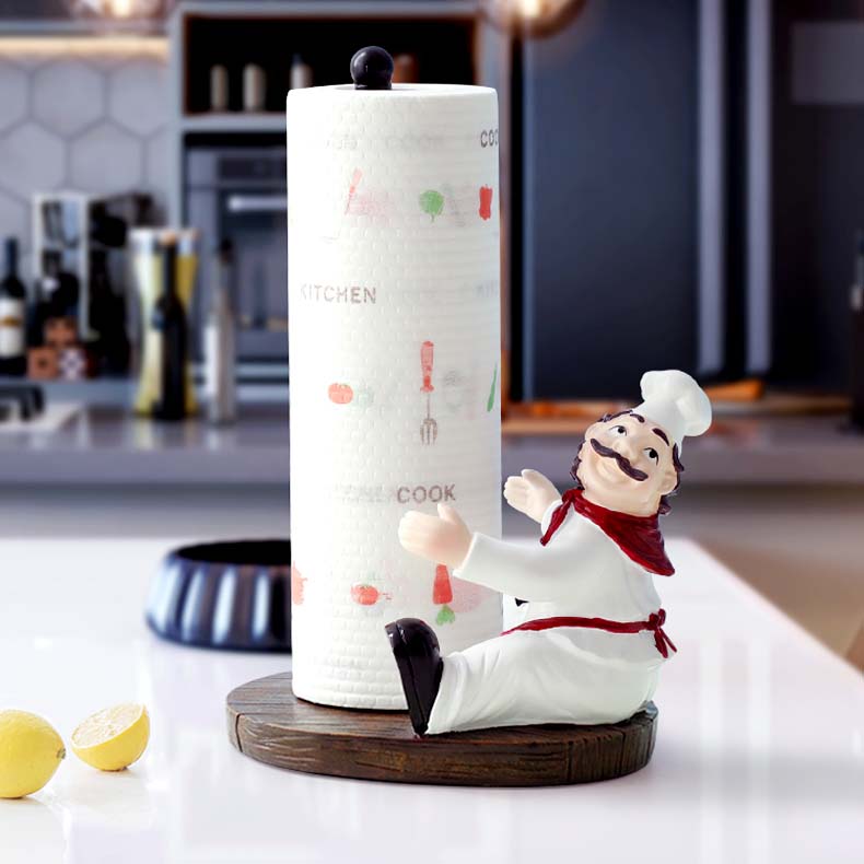 Creative Cartoon Chef Roll Paper Holder Desktop Decoration