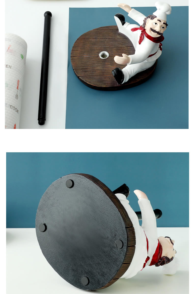 Creative Cartoon Chef Roll Paper Holder Desktop Decoration