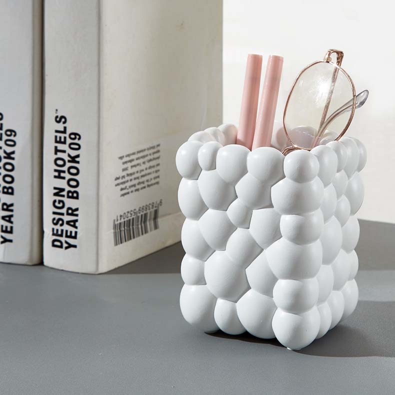 Creative Cobblestone Geometric Art Pen Holder