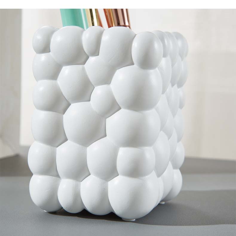 Creative Cobblestone Geometric Art Pen Holder
