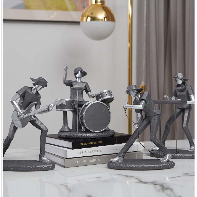 Creative Geometric Art Rock Music Lovers Sculpture Ornaments