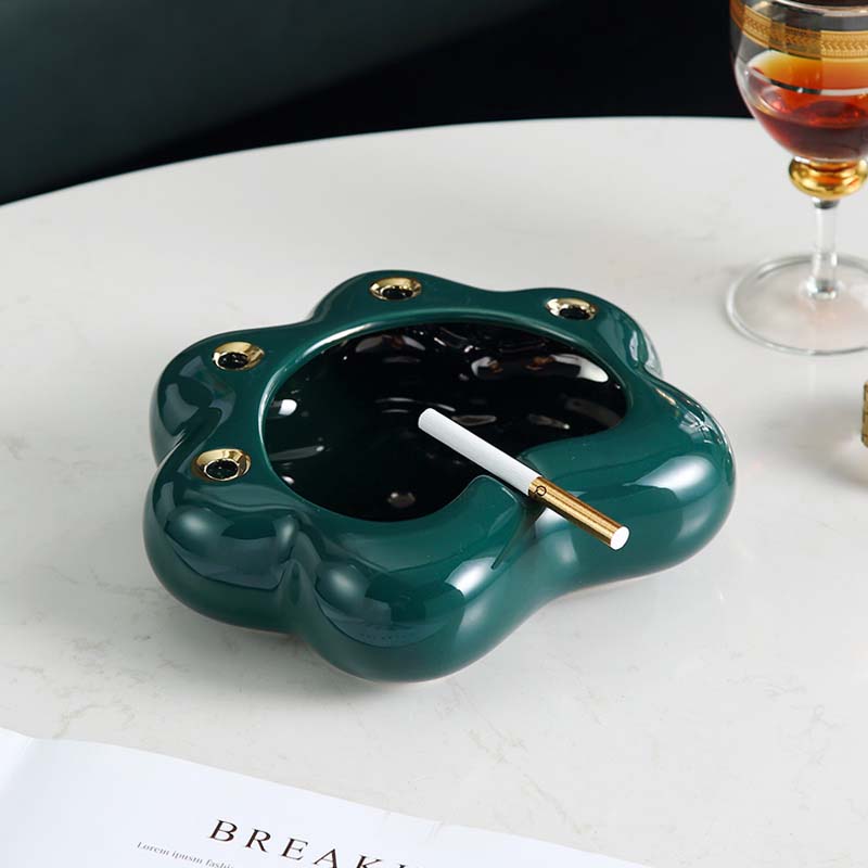 Creativity Dark Green Cat Paw Ashtray