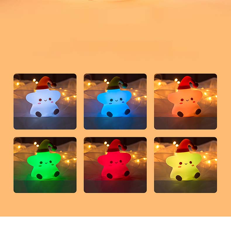Cute Small Star Seven Colors Led Night Light