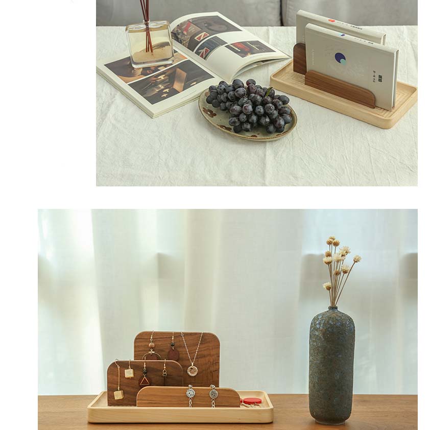 Desktop Decoration Wooden Organize Storage Holder
